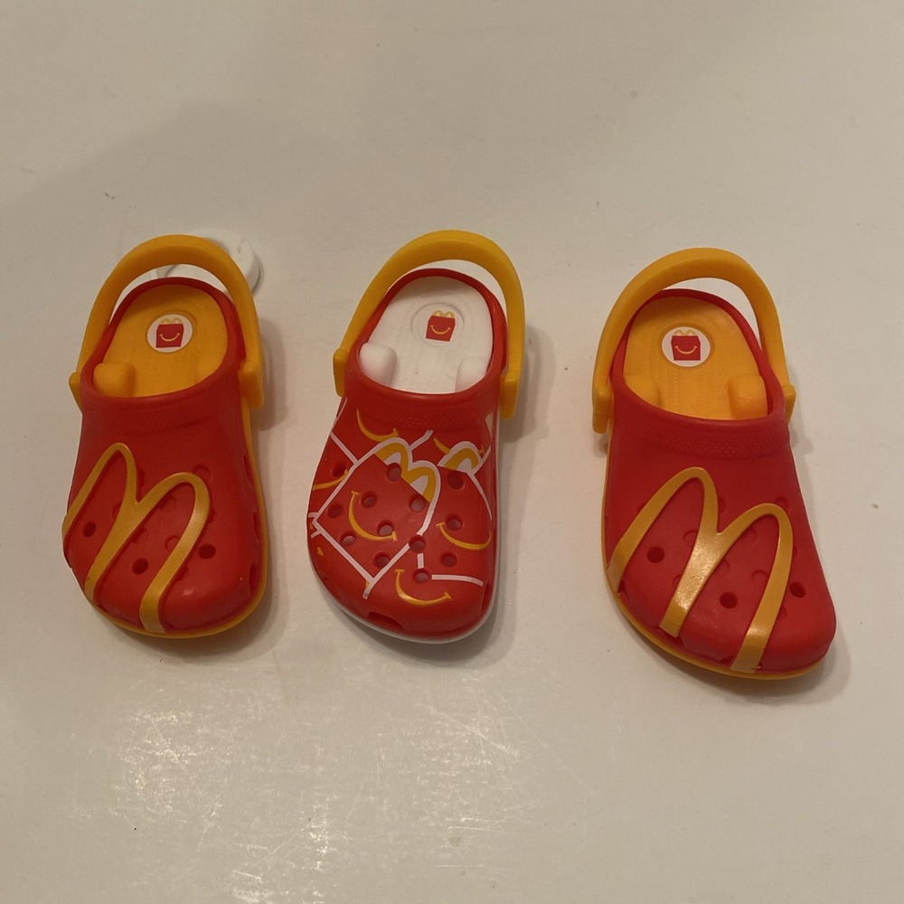 3x McDONALD'S CROCS HAPPY MEAL Toys‎ Mini Crocs Key Chain